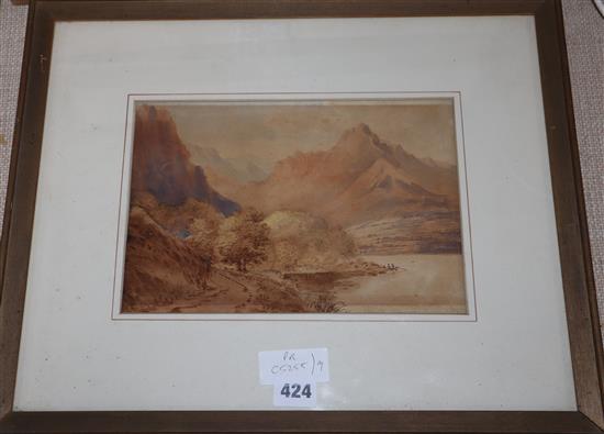 Attributed to James Bourne (1773-1854) - two watercolours, lakeland scenes, largest 18 x 26cm